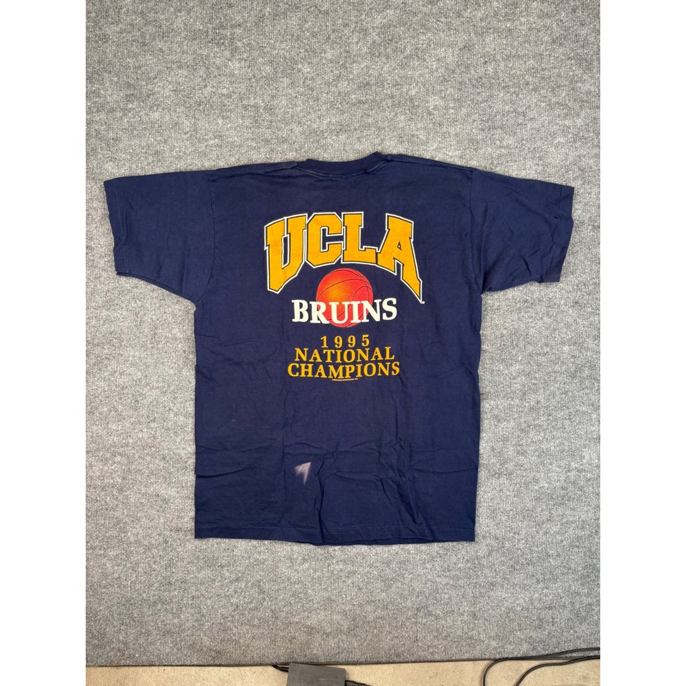 Vintage 1995 UCLA Bruins National Champs T-Shirt XL Navy‎ Fruit of the Loom USA